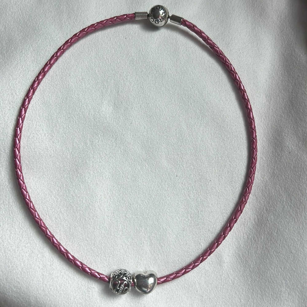 Pandora Charms Wrap Bracelet Necklace - Picture 2 of 9